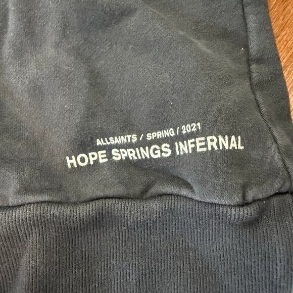 All Saints Rihan Women's Tye Dye Hoodie Black White Sz M Casual Y2K Lounge - Picture 9 of 10